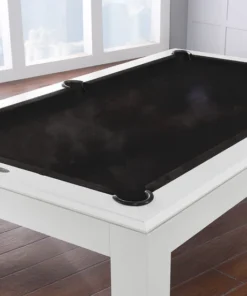 Aragon 7 Foot Pool Table with Dining Top White