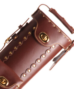 Instroke Leather Cowboy Brown Pool Cue Case - 2x4