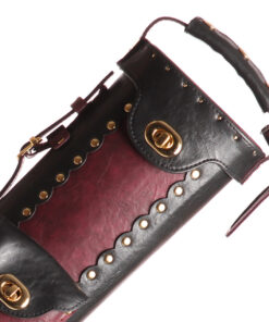 Instroke 3x7 Vinyl Cowboy Black & Burgundy Pool Cue Case